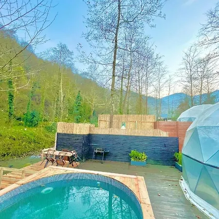 Camping Captivating Dome With Private Pool In